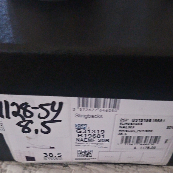 CHANEL Women's Tweed Slingback Heels - Black and Blush Pink - Picture 6 of 6